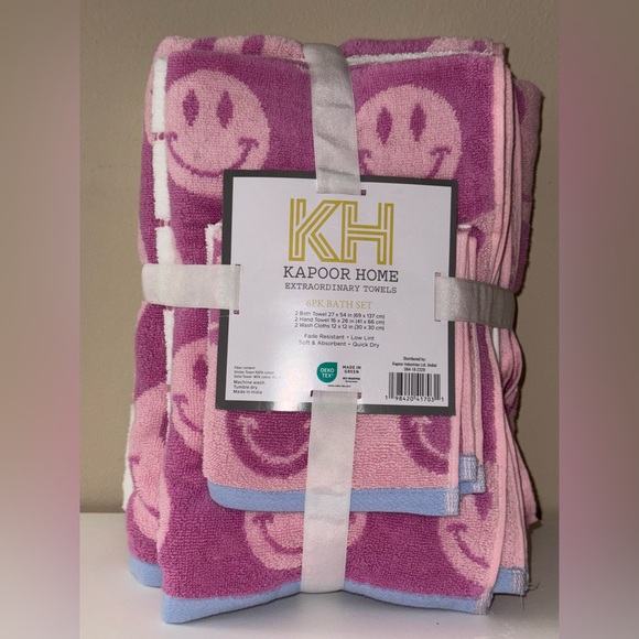 Kapoor Home 6 Pack Bath Set of Cotton Towels - Picture 5 of 10